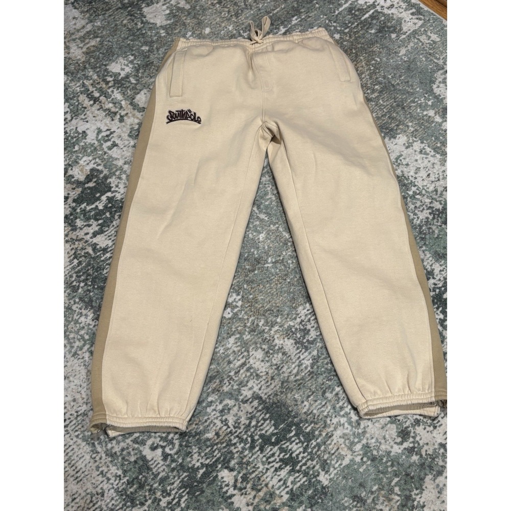 Vintage South Pole Zip Leg Wide Leg‎ Sweats XL Beige